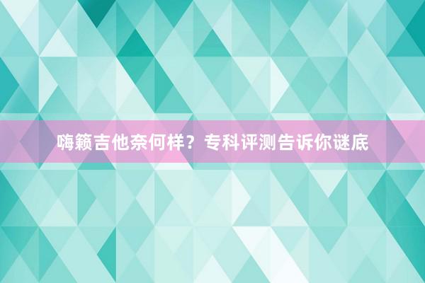 嗨籁吉他奈何样？专科评测告诉你谜底
